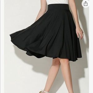 NWT Black High Waisted Midi Skirt